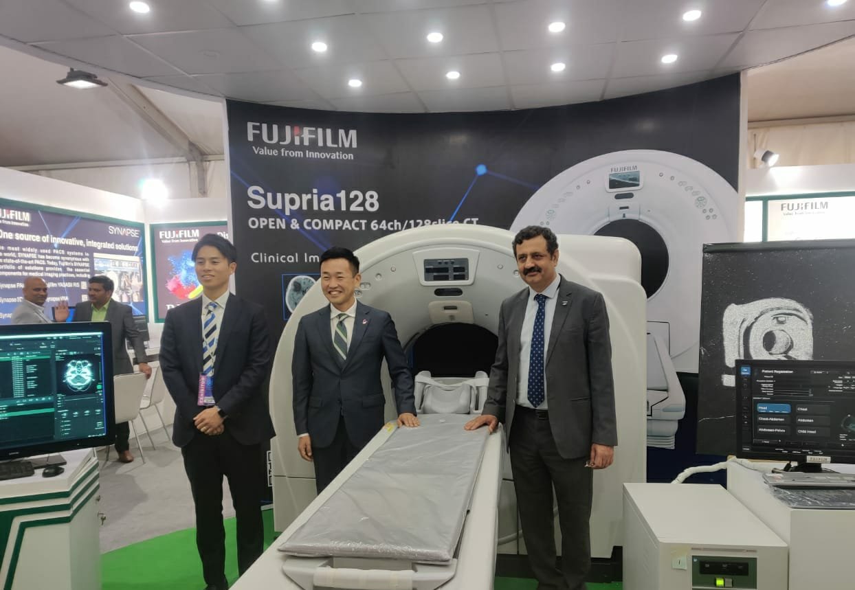 Shunsuke Honda, Senior Manager Medical System Division, Fujifilm India, Koji Wada, Managing Director Fujifilm India and Chander Shekhar Sibal, Head of Division, Medical Division, Fujifilm India